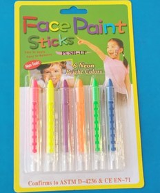 تصویر گریم صورت 6 رنگ Face paint stickS 