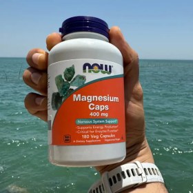 تصویر منیزیم ۴۰۰ میلی‌گرم Now Foods بسته ۱۸۰ عددی 