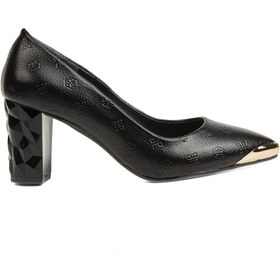 تصویر کفش پاشنه دار زنانه برند pierre cardin PC-51752 ا Siyah Desen Kadın Topuklu Ayakkabı Siyah Desen Kadın Topuklu Ayakkabı
