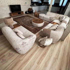 تصویر مبل راحتی ال مدل دکاموند مینیمال ساده 