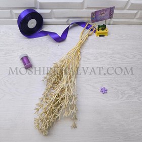 تصویر گل خشک مدل برنجی سفید 