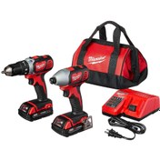 تصویر پک دریل چکشی و پیچبند شارژی میلواکی مدل 22-2691 Milwaukee 2691-22 18-Volt Compact Drill and Impact Driver Combo Kit