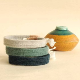 تصویر دستبند گلیمی سبزآبی 