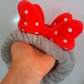 تصویر هدبند پاپیونی - طوسی 