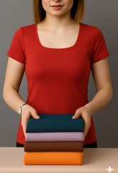 تصویر تیشرت یقه خشتی عمده 