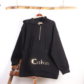 تصویر هودی نیم زیپ زنانه 