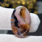 تصویر نگین سنگ طبیعی عقیق شجر معدنی خراسانی طرح خاص کد S3710 