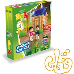 تصویر اسباب بازی ساختنی کلبه جنگلی 92 قطعه تک توی TAKTOY 92-piece forest hut construction toy in TAKTOY