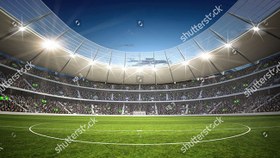 تصویر دانلود تصویر رندر سه بعدی استادیوم فوتبال 3d rendering soccer stadium 