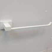 تصویر جای رول دستمال حوله ای دیواری گریت مدل میله‌ ای بلند سفید 