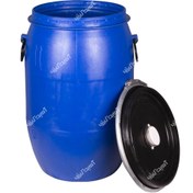 تصویر بشکه 60 لیتری دستگیره دار پلی اتیلن خارجی (آلمانی) 60 liter foreign polyethylene barrel with handle (German)