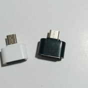 تصویر تبدیل او تی جی OTG میکرو MicroUSB بدنه پلاستیکی - آبی آسمانی 