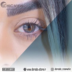 تصویر لنز چشم چیک ویو شماره 118 مدل AR-GRAY-118 (chic view) رنگ طوسی Chic view soft contact lens AR-GRAY-118