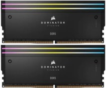 تصویر رم کامپیوتر کورسیر دو کاناله مدل Dominator Titanium فرکانس 6600 مگاهرتز DDR5 تایمینگ CL32 حافظه 96 گیگابایت Corsair Dominator Titanium Dual Channel CL32 6600MHz DDR5 96GB Computer RAM