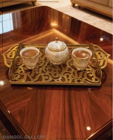 تصویر سینی دکوری کالیگرافی فلزی 