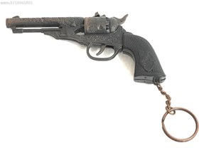 تصویر سرکلیدی نوستالوژی تفنگ فلزی ترقه رولور لوله بلند 