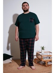 تصویر ست پیژامه مردانه بوراتی مدل 6572002B سایز بزرگ رنگ سبز 