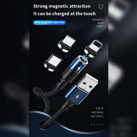 تصویر کابل شارژ مغناطیسی USB به TYPE-C ریمکس مدل RC-102a Magnetic charging cable USB to TYPE-C Remax model RC-102a