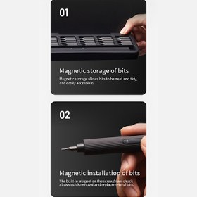 تصویر کیت پیچ گوشتی 25 تکه شیائومی Xiaomi HOTO QWLSD010 Battery-powered precision screwdriver 25-Piece kit 