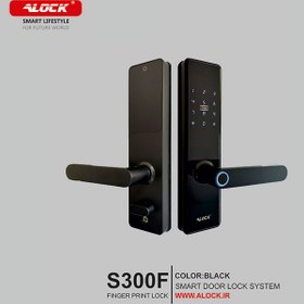 تصویر قفل اثر انگشتی دیجیتال ALOCK مدل2023 S300 - مشکی 