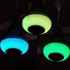 تصویر لامپ هوشمند و اسپیکر بلوتوثی مدل led music blub مدلHB-61 