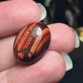 تصویر نگین سنگ طبیعی چشم شاهین معدنی کد 60512 