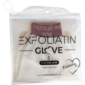 تصویر لیف و اسفنج حمام اورجینال برند Efm exfoliatin glove مدل Exfoliating Glove 100% Silk کد 797268115 