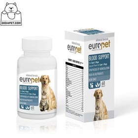 تصویر مکمل پیشگیری از کم خونی سگ و گربه یوروپت 60 عددی 
