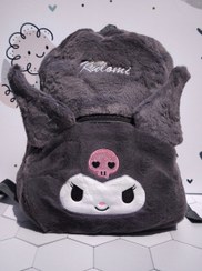 تصویر کوله پشتی عروسکی کرومی مشکی و بنفش 