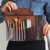 تصویر الگوی جا مدادی چرم مدل T266 