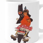 تصویر ماگ با طرح موتورسواری عاشقانه دو نفره 