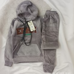 تصویر ست پوشاک پسرانه هودی شلوار مخمل 