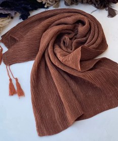 تصویر شال پلیسه کنفی 