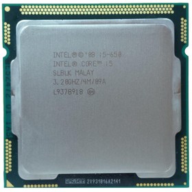 تصویر پردازنده کامپیوتر اینتل مدل Core i5-650 Westmere استوک Intel Core i5-650 Westmere Computer Processor Used