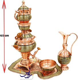 تصویر سرویس سماور 4 لیتری خاتم کاری 