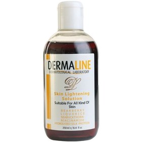 تصویر محلول پاک کننده درمالاین مدل LIGHTENING SKIN حجم 250 میلی لیتر dermaline