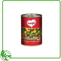 تصویر کنسرو مخلوط سبزیجات دلوسه 380 گرمی 