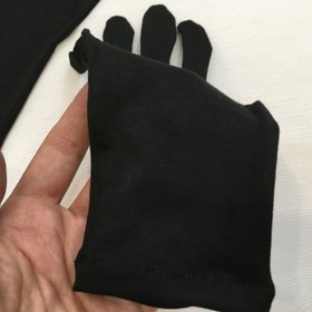 تصویر دستکش نخی مشکی زنانه 