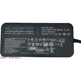 تصویر آداپتور لپ تاپ ایسوس مدل 19.5V 7.7A Slim سرنرمال ASUS Slim 19.5V 7.7A Power Adapter