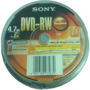 تصویر دی وی دی ری رایت سونی کیک باکس 10 تایی SONY dvd-rw