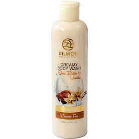 تصویر شامپو بدن کرمی حاوی شی باتر و وانیل 300میل دیلمون Dilmon Creamy Body Wash With Shea Butter And Vanilla 300ml