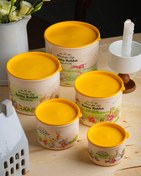 تصویر ظرف نگهدارنده پنج تیکه ربیب(Rabbit) - زرد 