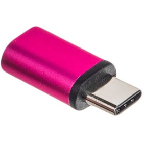 تصویر مبدل OTG microUSB به USB-C مدل 60D - مشکی 