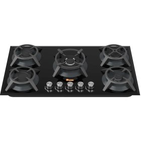تصویر اجاق گاز شیشه ای داتیس مدل DG-534 مشکی ولوم استیل Datees DG-534 Glass Gas Stove Black