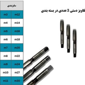 تصویر قلاویز دستی سه مرحله ای سایز M16 