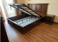 تصویر تخت خواب دو نفره مدل 18045 با باکس مخفی 