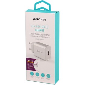 تصویر کلگی فست شارژ Netforce NW-210 2.1A 10.5W Netforce NW-210 2.1A 10.5W Fast Wall Charger