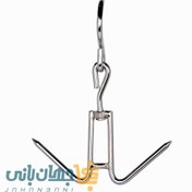 تصویر قلاب یا آویز قصابی دو شاخه گوسفندی 