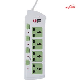 تصویر چند راهی برق پارس شهاب مدل USU-4 Pars Shahab USU-4 power strip