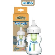 تصویر ‎شیشه شیر پیرکس پهن 150 میل آپشن پلاس دکتر براون Drbrown’s Drbrown’s